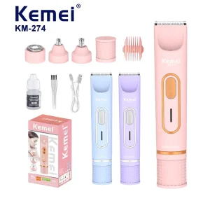 Kemei Km 274 New Women 4in1 Private Bikini Trimmer 450mAh 8500RPM Stainless Steel Blades USB Charge Mini Hair Cutter for Females