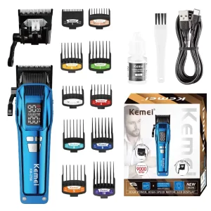 Kemei Km 2796 New Hair Cutting Machine Professional 5 Speeds Hair Clipper Cordless Barber 9000RPM Hair Trimmers for Men