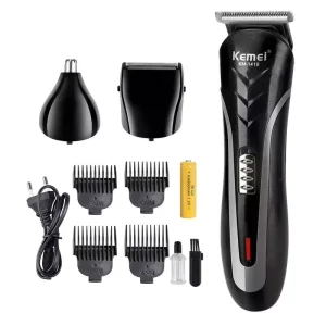 Kemei Rechargeable Electric Hair Clipper KM 1419 Men’S Household Shaver Hair Trimmer and Nose Trimmer 3 in 1
