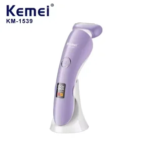 Km 1539 Women Ladies Shaver IPX6 Waterproof Rechargeable Razor Facial Nose Eyebrows Body Hair Remover Bikini Trimmer