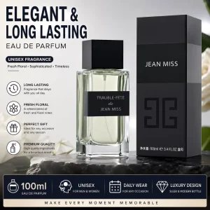 Large Capacity 100ml Long Lasting Square Cap Spray Fashionable Elegant Unisex Eau De Parfum Glass Bottle Men’s Fresh