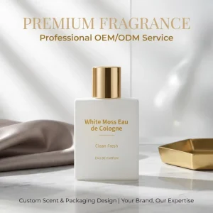 Luxury Fresh Citrus White Moss OEM ODM Custom Frosted Matte Square Glass Golden Sprayer Unisex Eau De Cologne Liquid