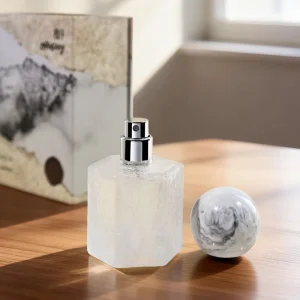 Luxury Unisex Perfume Spray Bottle with Matte Frost Finish Screen Printing Glass Packaging 100ml