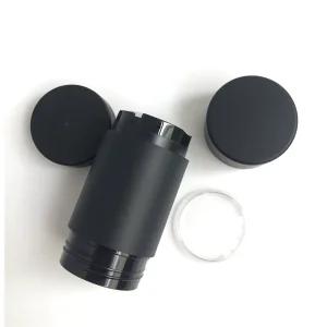 Matte Black 50ml 75ml 75g 2.5oz Round Bottom Filling Stick Antiperspirant Container Empty Deodorant Container for Skincare