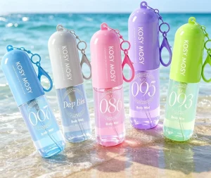 Mini Keychain Body Mist 30ml Portable Long Lasting Fragrance Perfume Spray Unisex Spicy Floral Woody Scent Private
