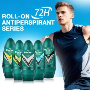 Motion Unisex 72H Antiperspirant Roll On Deodorant Natural Fresh Long Lasting Sweat Control Odor Protection 50ml Teens Adults