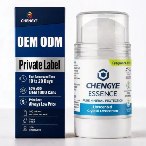 Natural Crystal Deodorant Stick Aluminum Free for Private Label OEM with Custom Scent and Packaging Low MOQ
