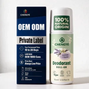 Natural Deodorant Roll On for Private Label OEM Lavender Vanilla Custom Scent Aluminum Free Vegan Low MOQ 75ml