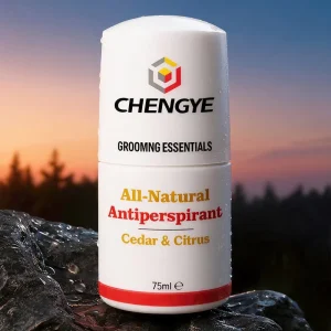 Natural Deodorant Roll on Lemon Bergamot for Men Aluminum Free Long Lasting Odor Protection Vegan Cruelty Free 75ml