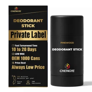 Natural Deodorant Stick Antiperspirant for Men with Pinewood Vitamin E Aloe Leaf Long Lasting Private Label OEM