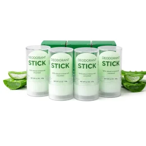 Natural Mineral Salt Crystal Deodorant Stick Unscented Body Care Custom Packaging OEM Private Label 120g 4.2oz