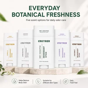 Natural Vegan Body Deodorant Stick Antiperspirant Moisturizing Long Lasting Fresh Scent Private Label