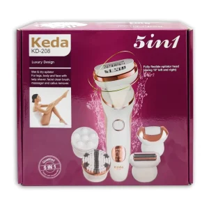 New Arrival Wet Dry Lady Facial Hair Removal With Flexible Epilator Head Detachable Shaver Head Massage Pad Facial Clean Brush