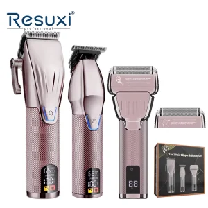 New Resuxi 365 Complete Barber Kit New Hair Clipper Professional Hair Clipper Trimmer Magnetic Blade Men’s Shaver Set