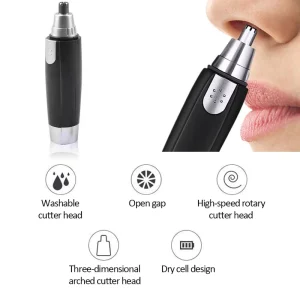Nose Hair Trimmer Neck Eyebrow Shaver Cleaner Facial Nose Hair Scissors