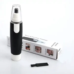 Nose Hair Trimmer Scissors Shaver Battery Powered for Car Use Men Women Clean Remover
