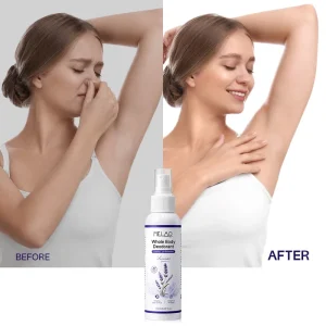 OEM Custom Whole Body Deodorant Spray Lavender pH Balanced Formula Ongoing Odor Control Daily Cooling Body Deodorant Spray