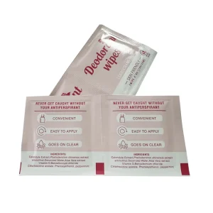 OEM ODM Disposable Eco Friendly Safety Standards Deodorant Wipes Adults Custom