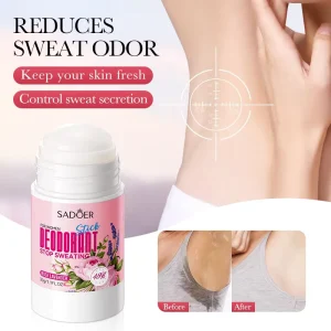 OEM SADOER 30ml Natural Roll-On Antiperspirant & Deodorant Fresh Summer Fragrance Rose Cucumber Plastic Roller