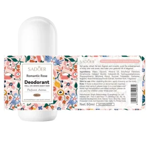 OEM SADOER Natural Roll On Deodorant & Antiperspirant Rose Orchid Wind Chimes Fragrance Plastic Roller Technology