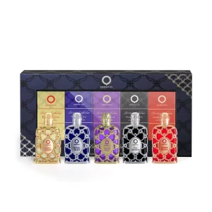 Orientica Amber Rouge Middle East Arabic Oriental Red Unisex Wooden Tone Luxury Collection 5 Piece Perfume
