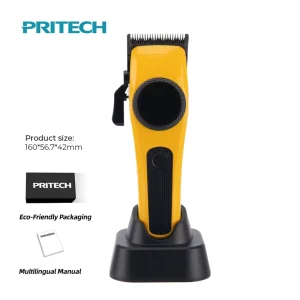 PRITECH Professional Hair Clipper with Charging Base 2500mAh Lithium Battery Barber Trimmer 7500RPM Constant Speed LED Display