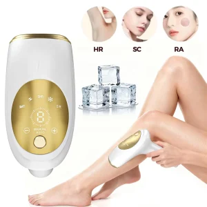 Painless 32J Effective Dual Quartz Lights Fast Flash IPL Laser Hair Removal Ice Cooling Epilator for Body Home Use