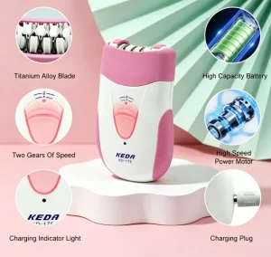 Plug in Electric Epilator Complete Accessory Kit Easy Operation Long lasting Body Hair Remover