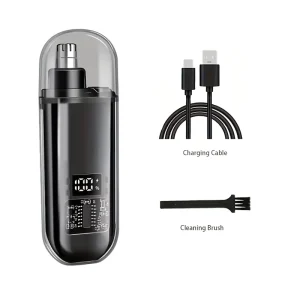 Portable Nose Hair Trimmer USB Rechargeable Nose Hair and Ear Hair Remover 360° Skin to Skin Hair Removal