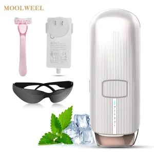 Portable Painless Opt IPL Quartz Laser Hair Removal Device Home Use Ice Cooling Handheld Epilator for Women Men
