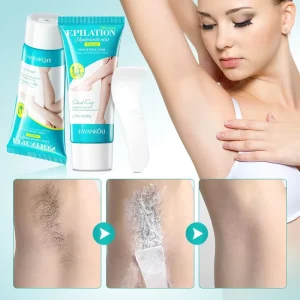 Private Label Hyaluronic Acid & Chemical Moisturizing Smooth Depilatory Cream with Natural Fragrance 60g for Legs Body
