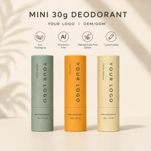 Private Label Mini 30g Deodorant Stick Aluminum Free Baking Soda Free Natural Deodorant OEM ODM Manufacturer