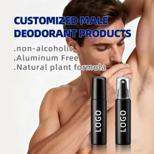 Private Label Natural Unisex Herbal Deodorant Liquid Spray Small MOQ Vegan Aluminum Free Antiperspirant Body Fragrance Custom