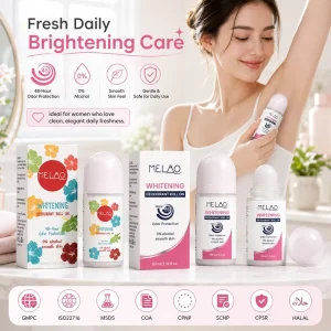 Private Label Perfumed Deodorant Antiperspirant Vegan Fragrance Natural Organic Underarm Whitening Roll on