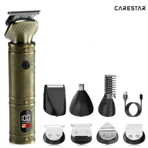 Professional 7 in 1 Multi functional Cordless Hair Clippers & Trimmer Set with USB Charging All Metal Housing Household Use