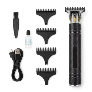 Professional Barber Shop Custom Logo Professional Cordless Hair Clipper Rechargeable T Blade Trimmer for Men CE RoHS