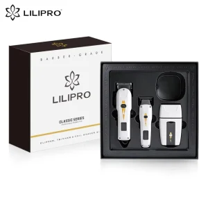 Professional Barber Trio Hair Clipper & Trimmer Foil Shaver Salon 3 Pieces Grooming Set