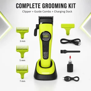 Professional Cordless Hair Clipper LED Display Rechargeable Electric Trimmer USB Fast Charge Barber Cutting Machine