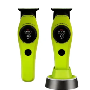 Professional Cordless Hair Clipper Long Runtime Lithium Battery Rechargeable Electric Trimmer Lcd Display Barber Machine