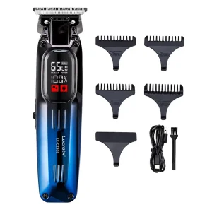 Professional Cordless Hair Trimmer T Blade Electric Hair Clipper USB Rechargeable LED Display Barber Trimmer LX CZ305