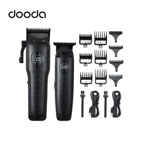 Professional Electric Cordless Barber Hair Clippers Trimmers Set Ceramic Blade LCD Display Adjustable Lengths