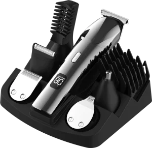 Professional Electric Cordless Hair Trimmer High Power Low Noise Rechargeable Barbershop Metal Hair Clipper Kit
