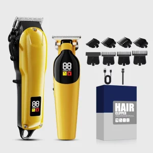 Professional Electric Hair Clipper Men Rechargeable Beard Trimmer Machine Cordless Barber Machines Set