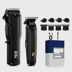 Professional Good Quality Long Use Rechargeable Battery with Beard Trimmer 2pc Cordless Hair Clipper Machine Set