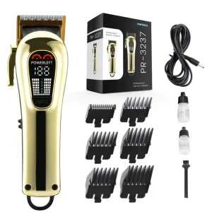 Professional Hair Clipper Men Cordless Hair Trimmer with Adjustable Blade 1800mAh Battery Shaving Machine