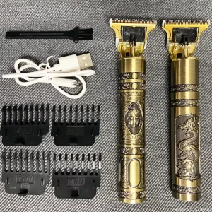 Professional Hair Trimmer Barber Rechargeable Electric Cordless USB Powered Stainless Steel Blades Hair Clippers Hotel RV Use