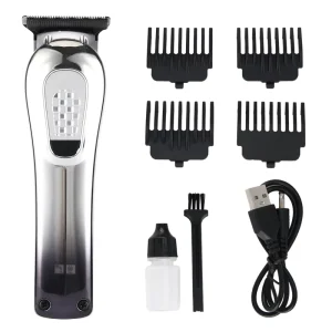 Professional Hair Trimmer Cordless Hair Clipper for Men Stainless Steel T Blade Shaving Machine 5V 1A