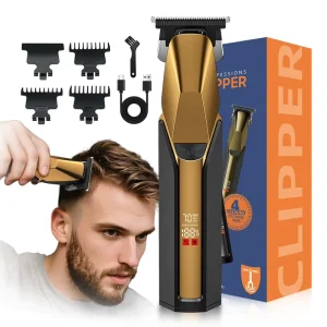 Professional Home Use LED Digital Display Rechargeable Electric Hair Trimmer for Clipper USB Power Source