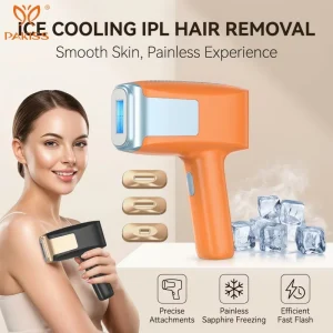 Professional Ice Cooling IPL Hair Remover Device Laser Epilator With 3 Precision Heads for Bikini Face