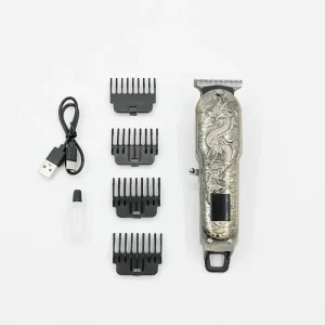 Professional Men’s Hair Trimmer HLS 008 Cordless IPX2 Waterproof Stainless Steel USB Electric Clippers Multiple Hotel Outdoor